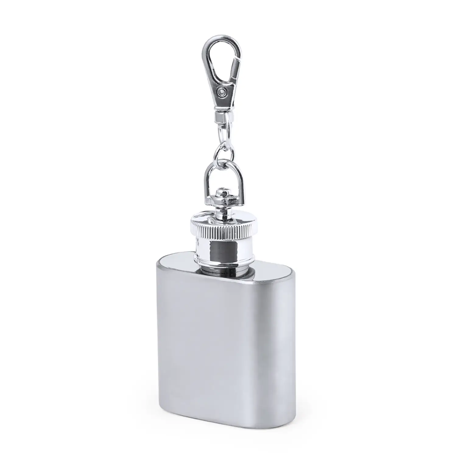 Mini-Flachmann Schlüsselanhänger – Edelstahl | 30 ml | Mit Verschluss