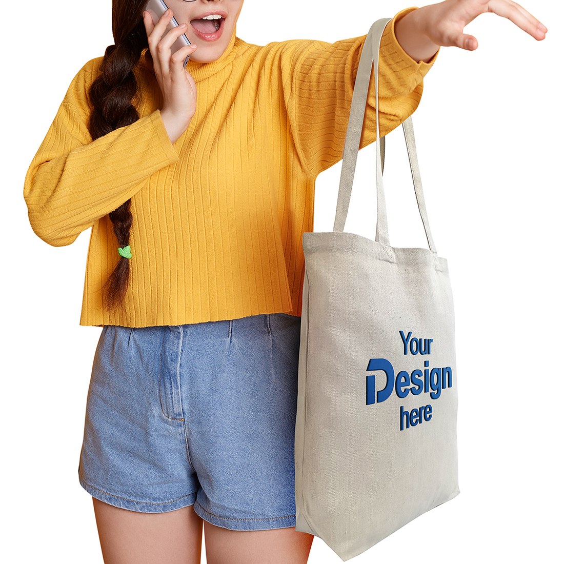 Baumwolltasche mit Reliefdruck – Recycelt | 250 g/m² | Hochdichte Siebdruck