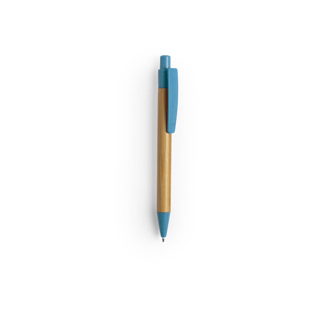 Stylo à bille | Bambou & paille de blé | Couleurs diverses | Impression jusqu'à 4 couleurs
