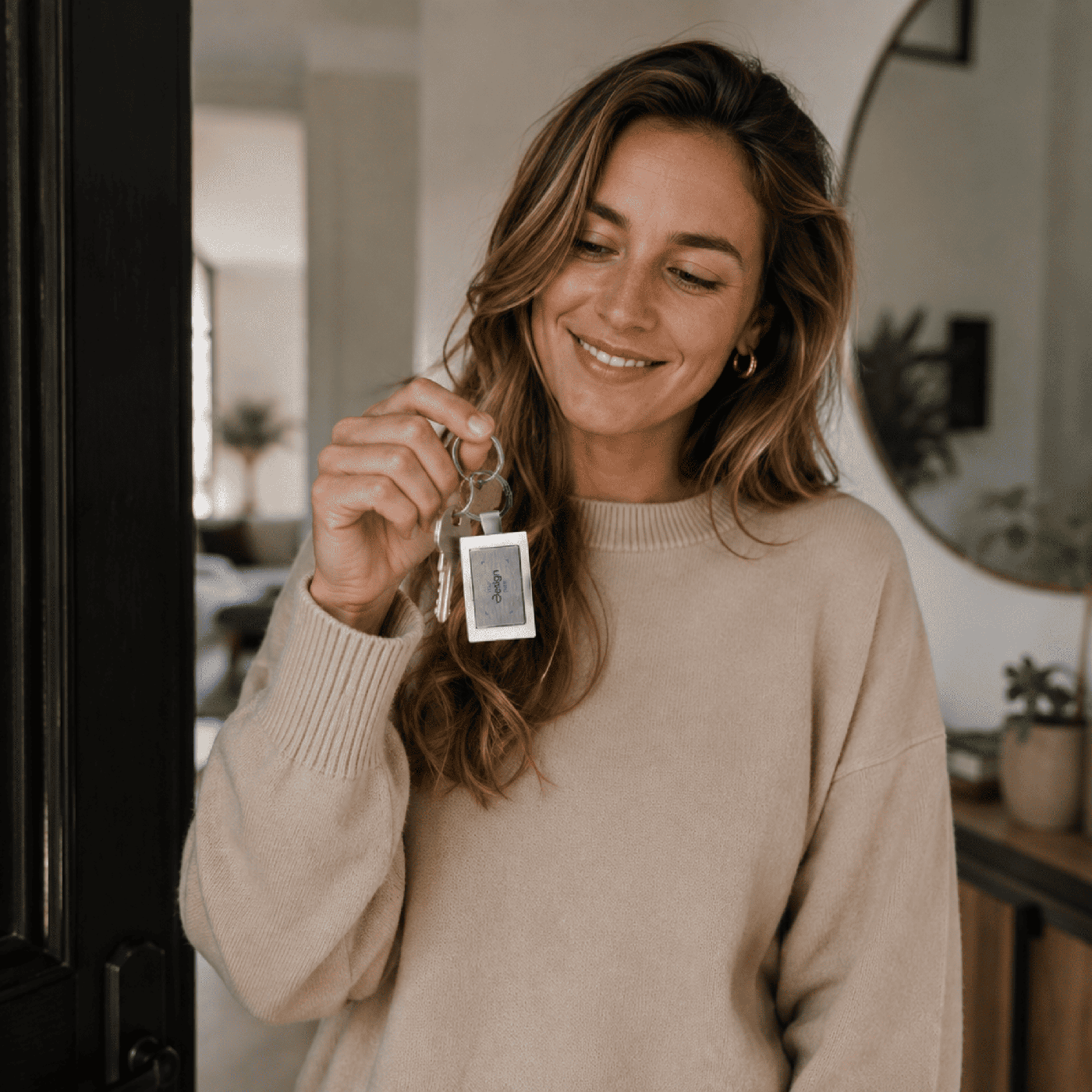 Porte-clés - Luxe | Métallique | Carré