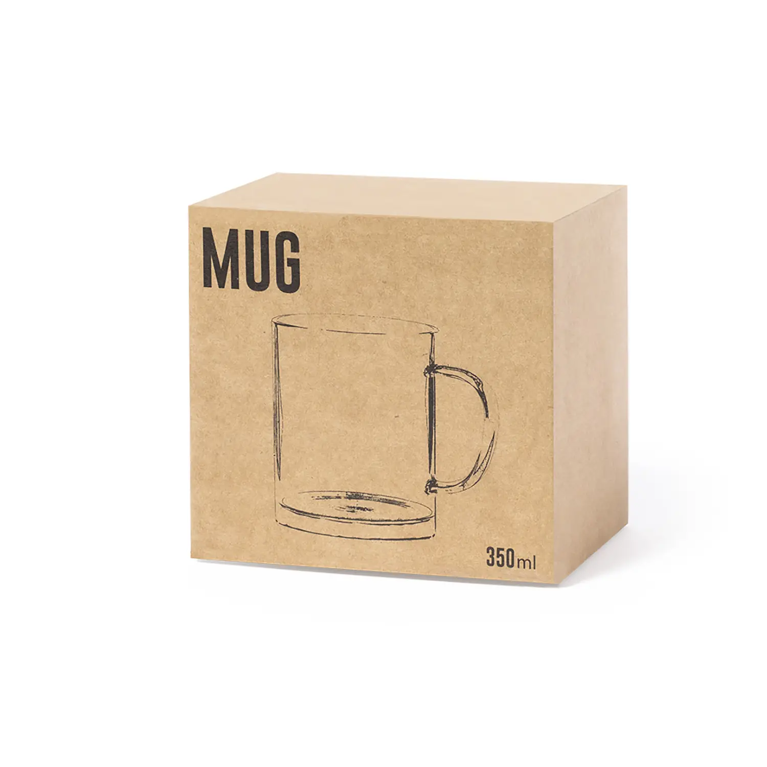 Tazza in vetro – 350 ml | Design moderno | Riutilizzabile | Bevande calde e fredde