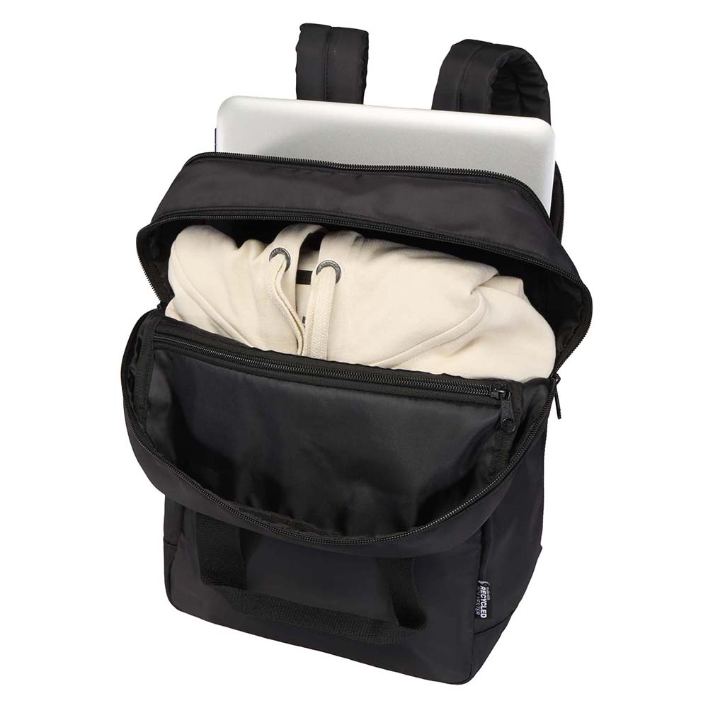 Sac à dos de voyage recyclé – Compartiment 14” | Sangle valise | 9L | Deux poignées