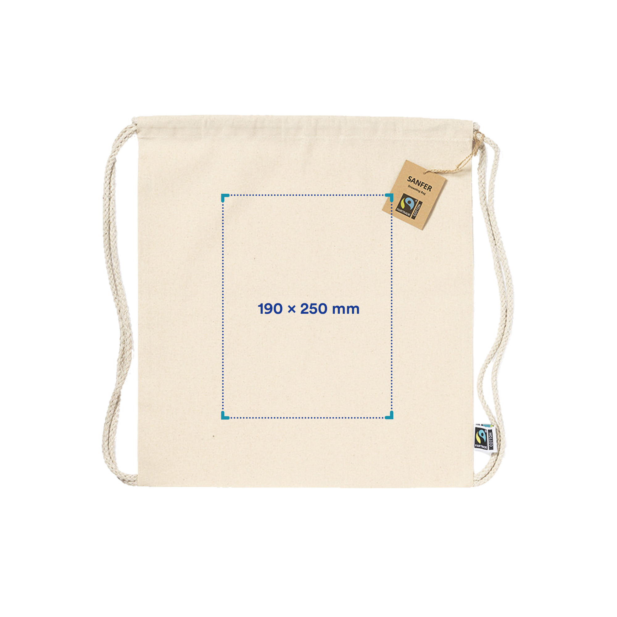 Zaino in cotone | 180 g/m² | Fairtrade