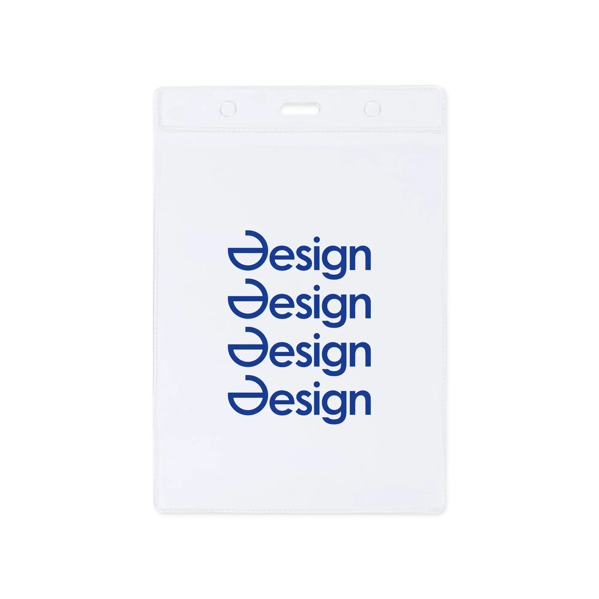 Porte-badge en PVC – Bord renforcé | Format vertical | Léger | Compatible cordons