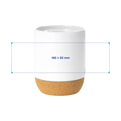 Tazza in sughero - 420 ml | Ceramica | Sughero naturale | Stampa a 1 colore