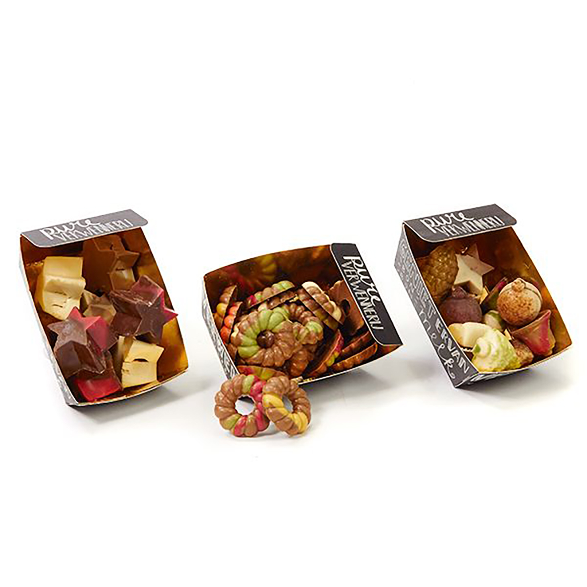 Weihnachtschokolade – 190 g | Mattschwarze Geschenkdose