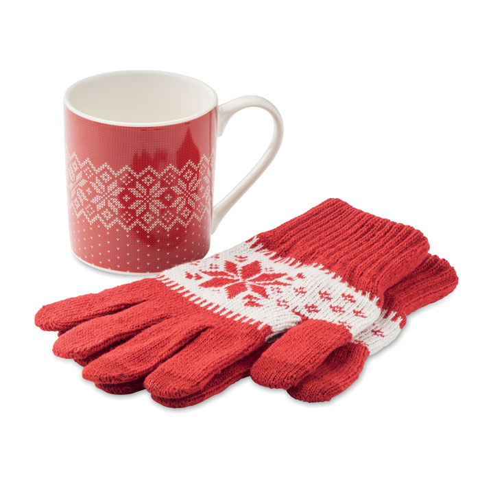 Set Regalo Invernale – Tazza 300 ml | Guanti Touchscreen | Confezione Regalo