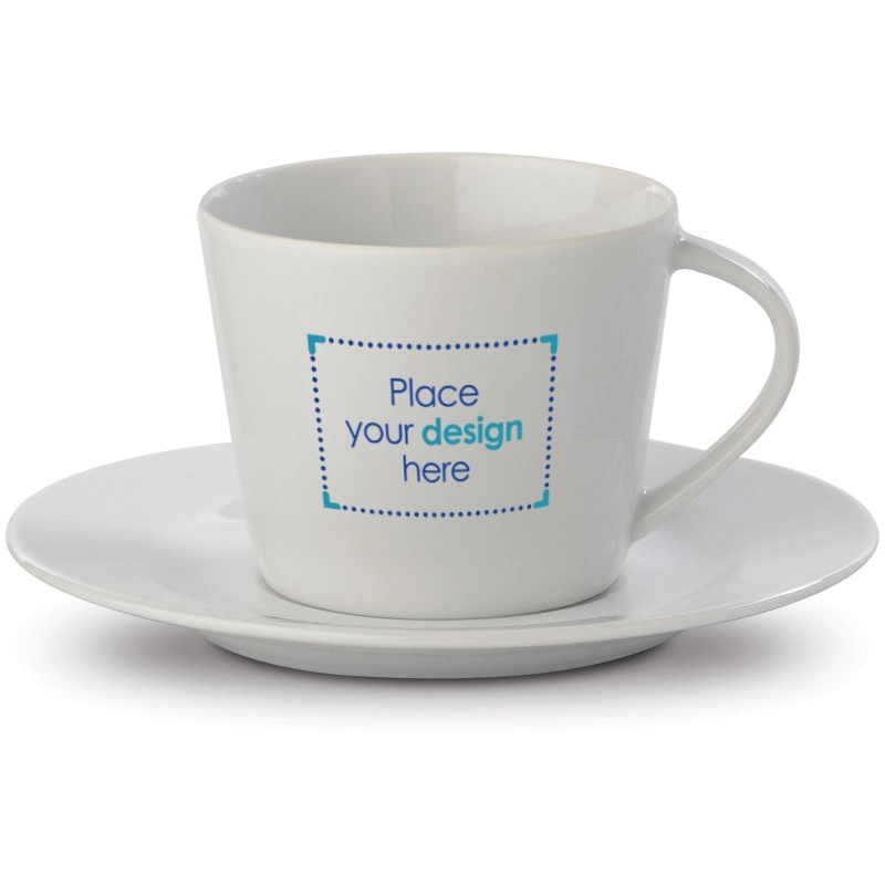 Tasse Milano - 160 ml | mit Untertasse | 1-4 Farbendruck