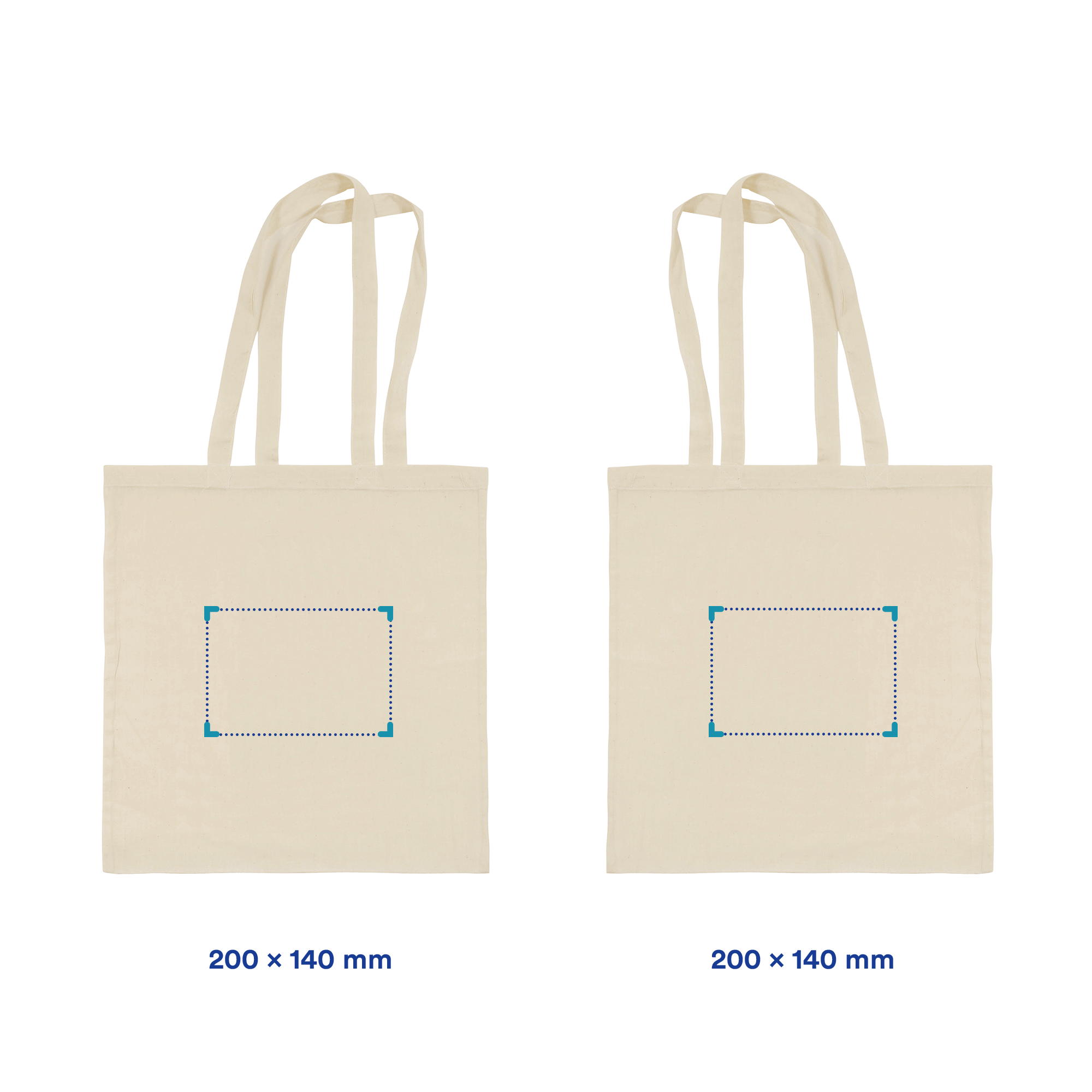 Sac en coton biologique | 180 gr/m2 | Anses longues | Quadrichromie