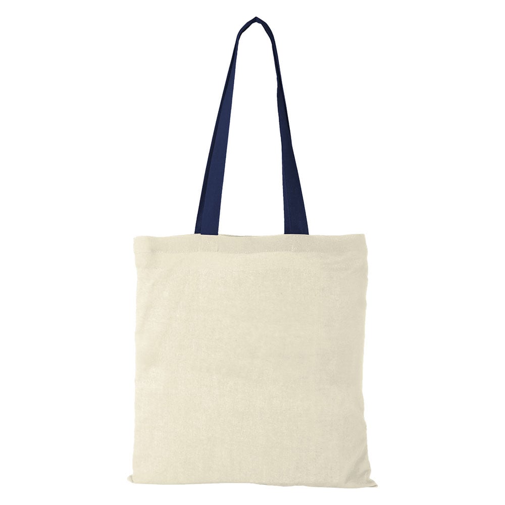 Sac cabas – Coton 100 g/m² | 7L | Anses colorées | Certifié OEKO-Tex