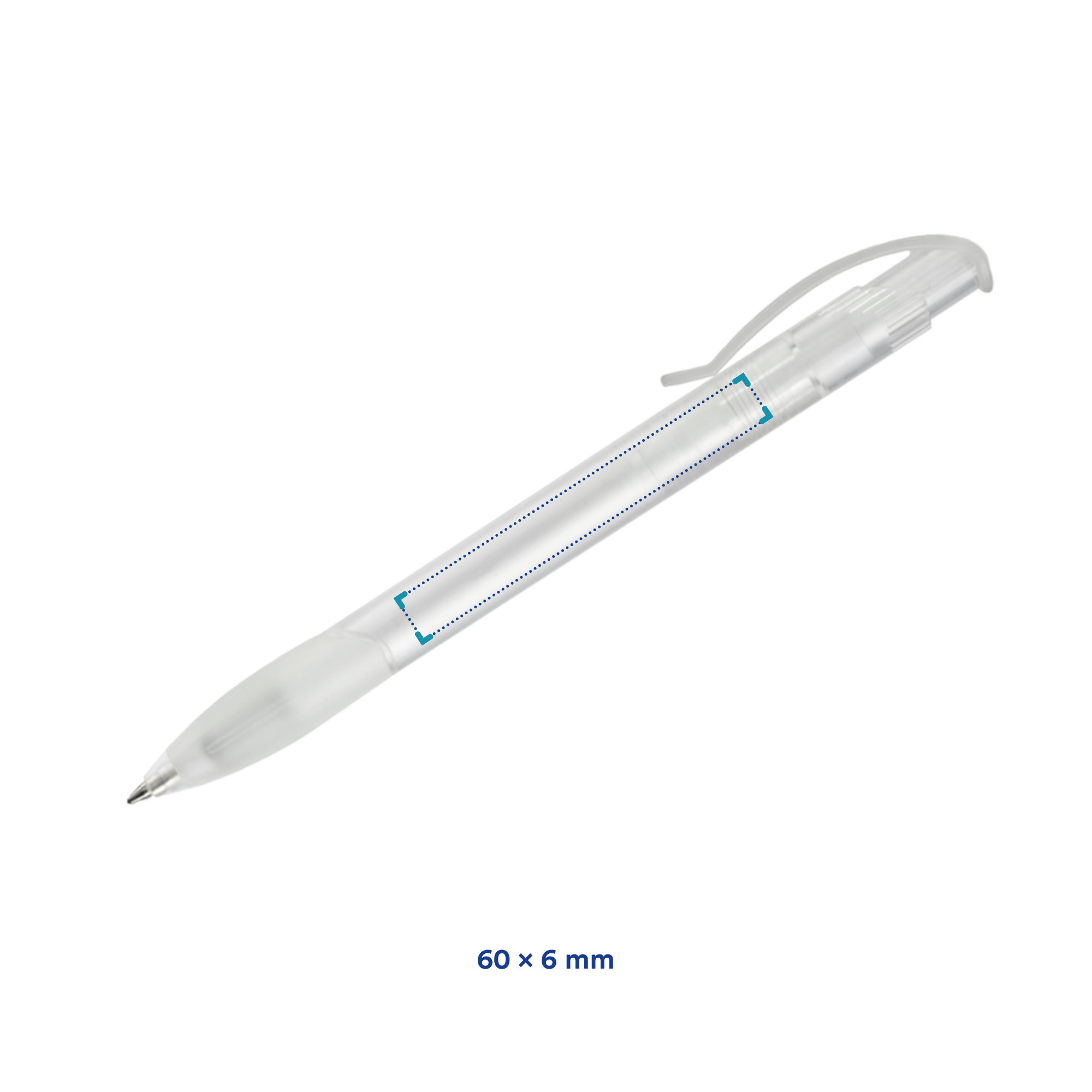 Kugelschreiber Apollo - Farbig | Frosted & Gummigriff | Transparent