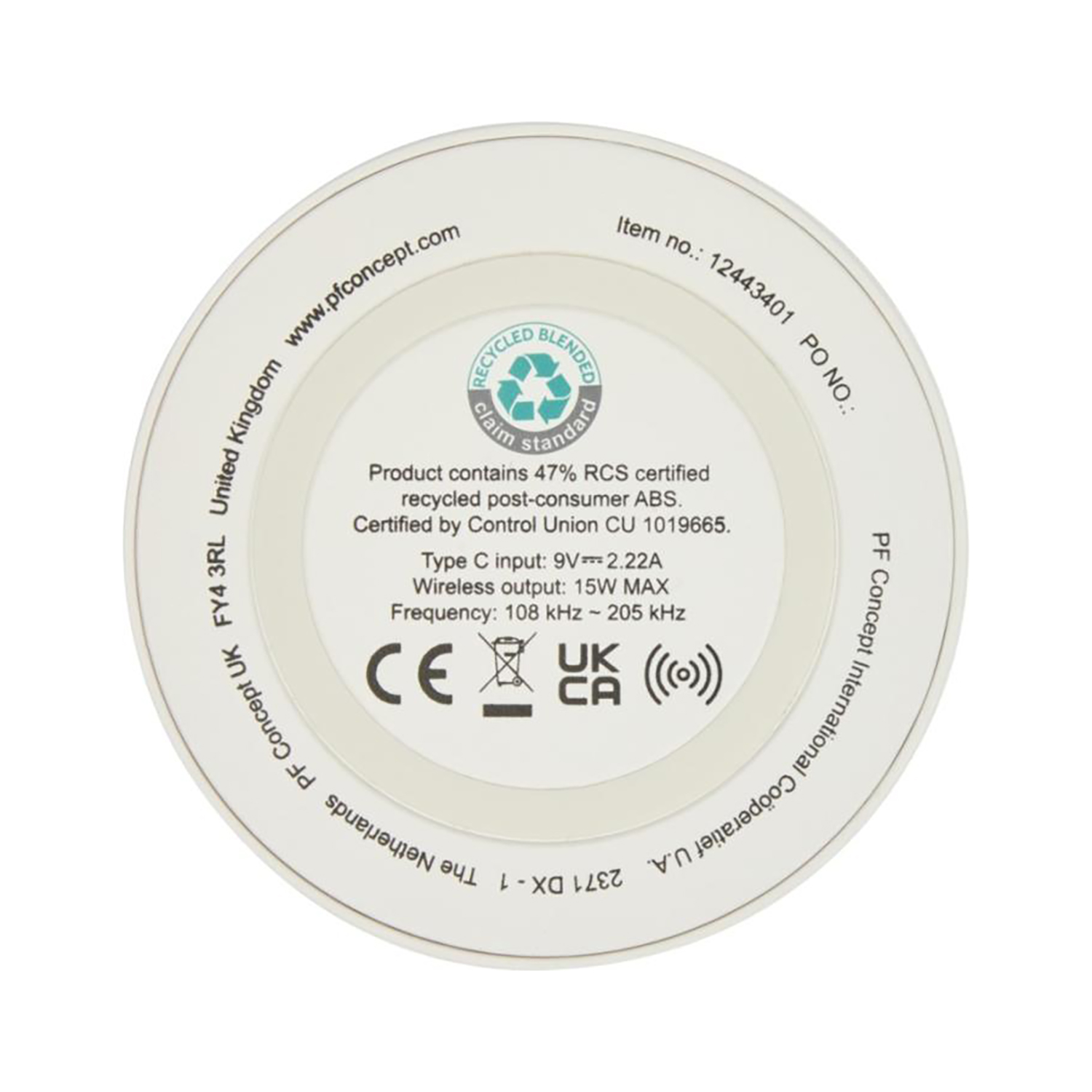 Oplader Cor - Snelladen | Draadloos | Gerecycled plastic