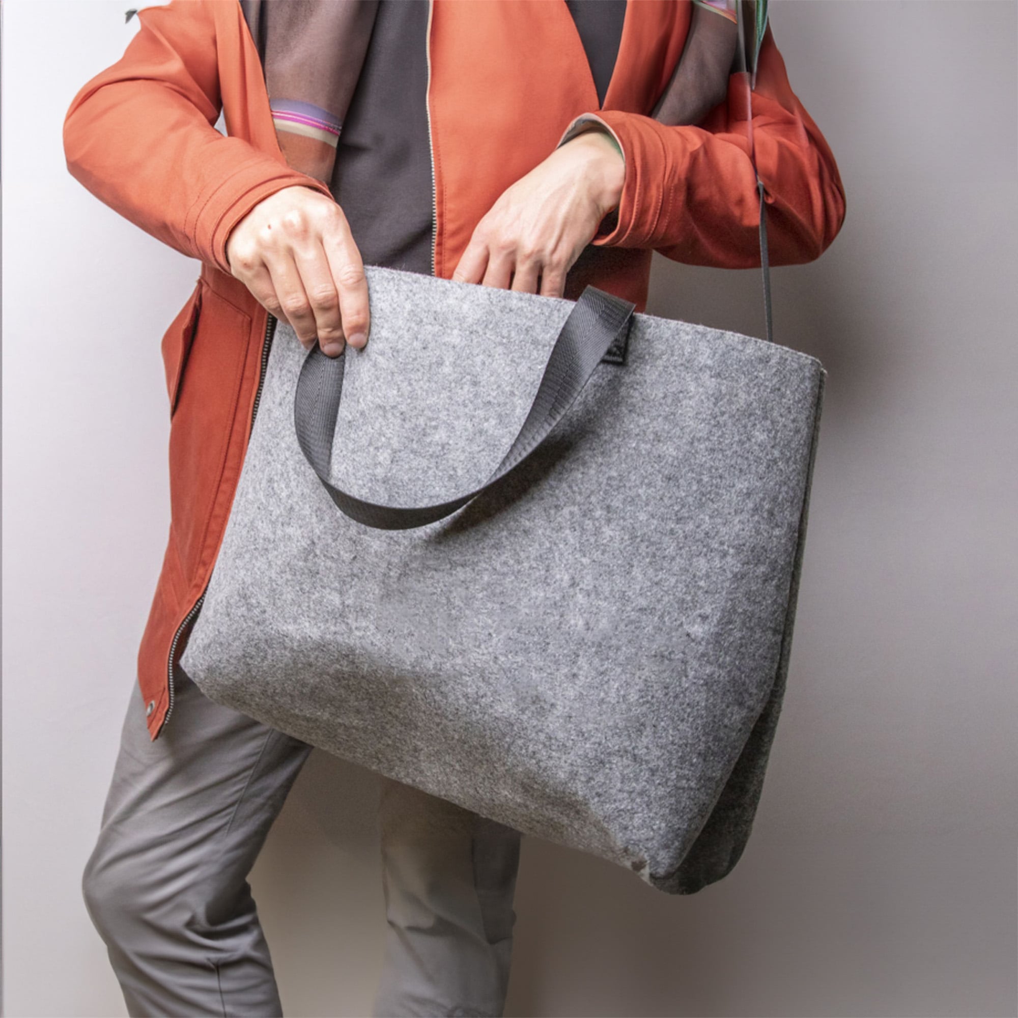 Sac à épaule | Feutre RPET | 53 x 34 x 12 cm | Impression 1 couleur