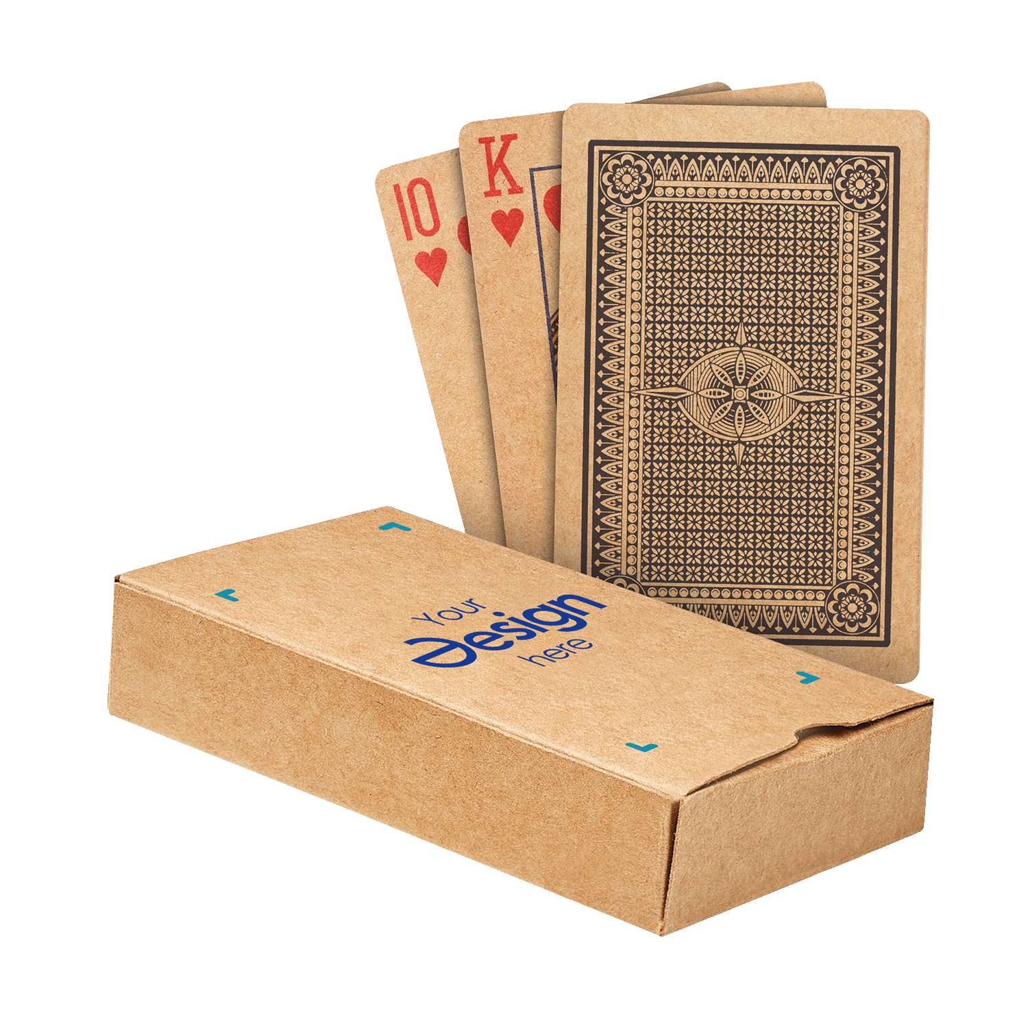 Gioco di carte in carta riciclata – 54 carte | Scatola in cartone | Formato classico | Ecologico