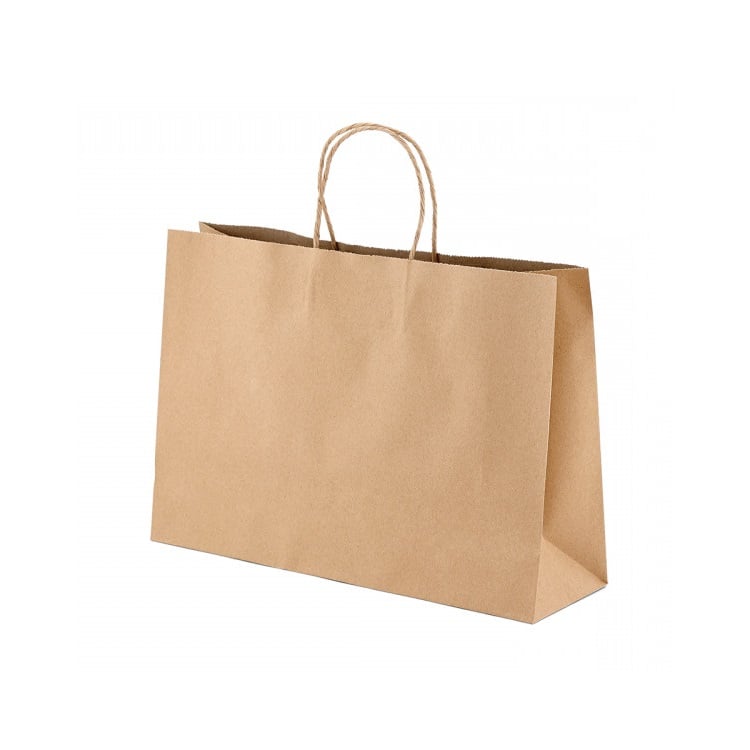 Papier-Shopper Jolin - A3 | 54x14x44 cm | Weiß/Braun