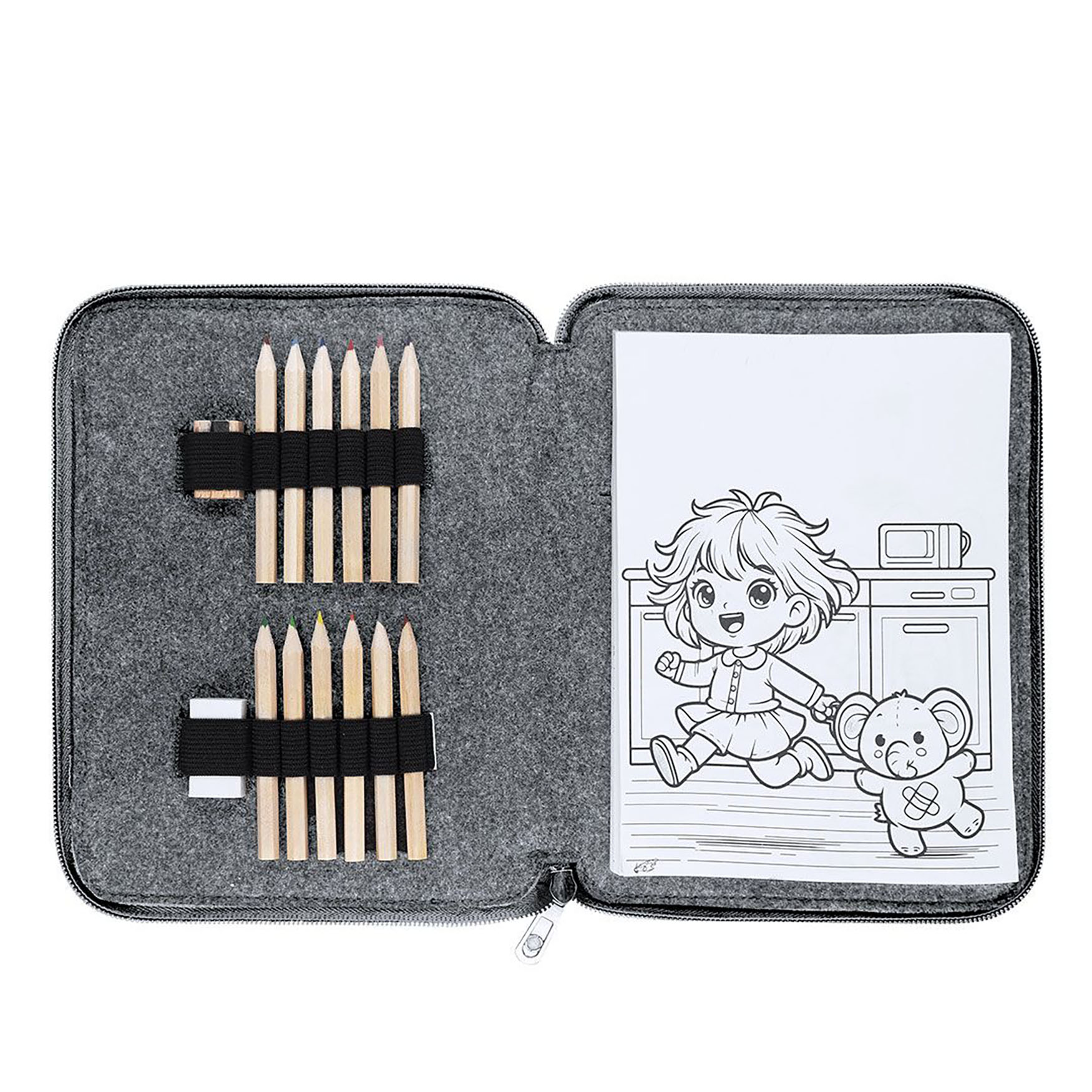 Set colori - Feltro RPET | 11 matite | Astuccio