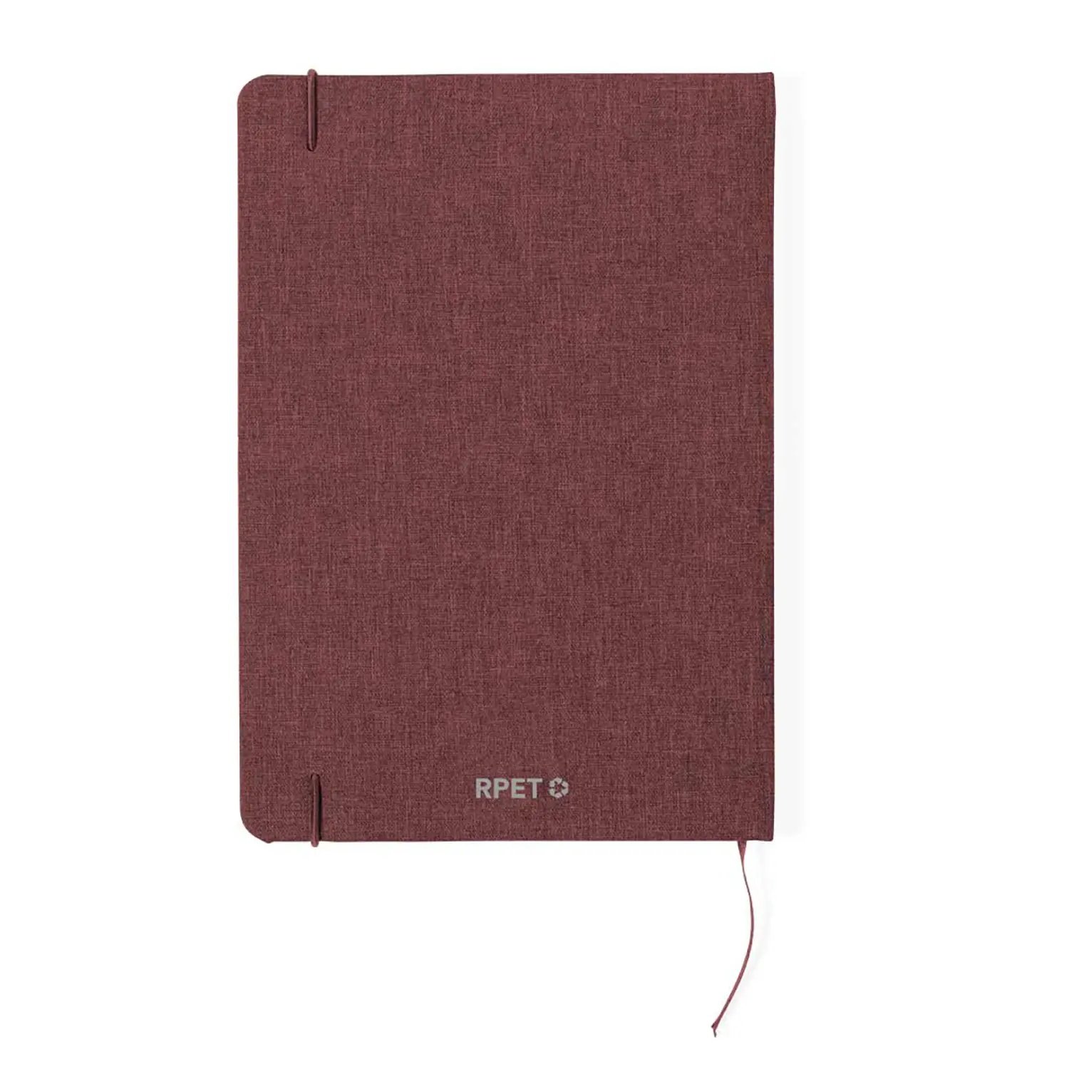 Carnet en RPET rigide – A5 | 80 pages | Fermeture élastique | Recyclé
