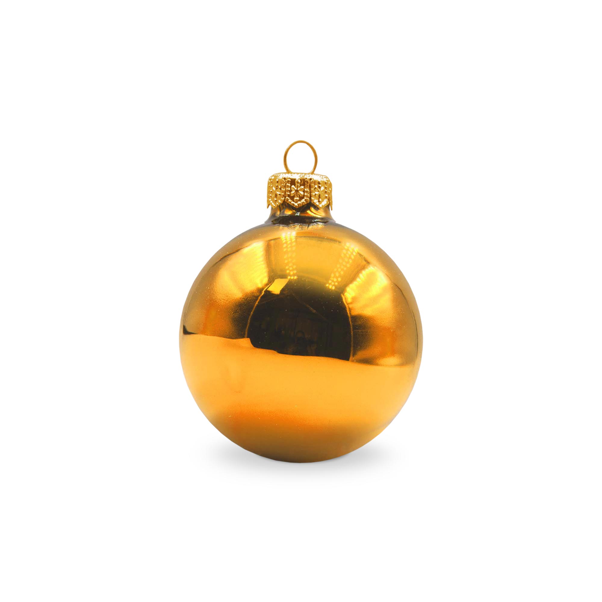 Boule de Noël – 66 mm | Finition brillante | Attache dorée | Impression 1 à 4 couleurs
