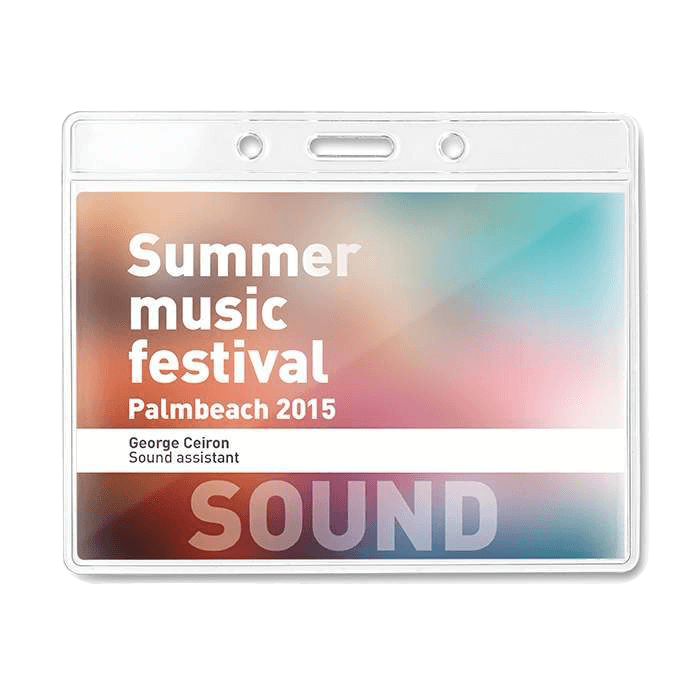 Pasjeshouder Isa - Liggend formaat | Transparant | 10 x 8 cm | Tampondruk