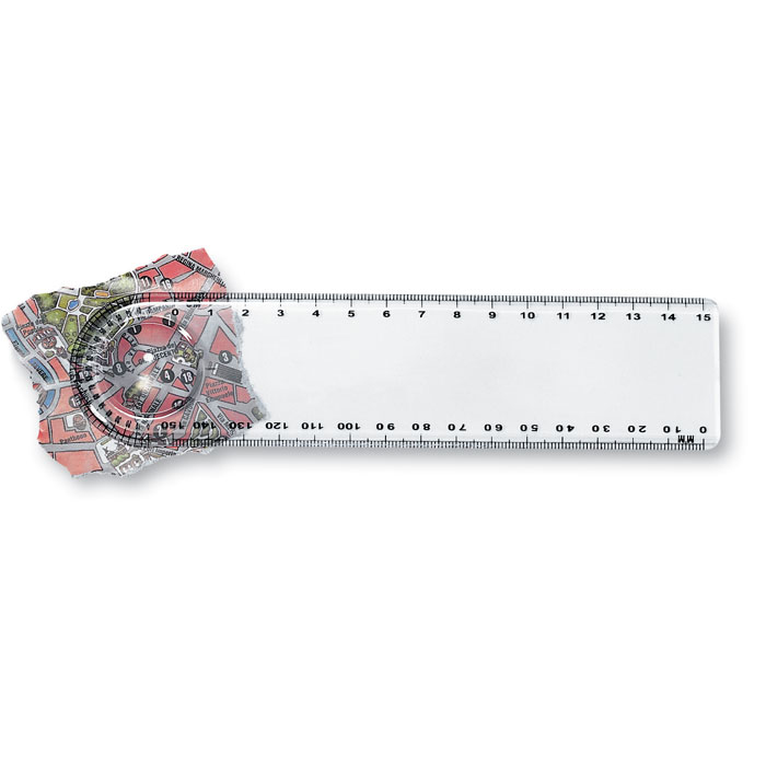 Lineal Lupin | 15cm | Lupe + Winkelmesser | Transparent