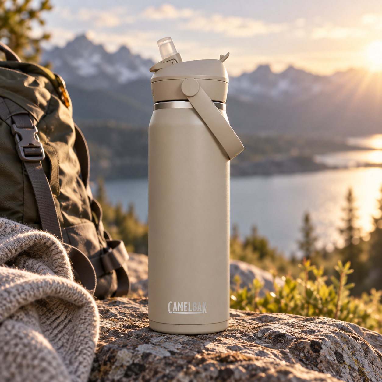 Camelbag Thrive Flip – 750 ml | Auslaufsicher | Flip-Strohhalm | EasyFlow-Ventil
