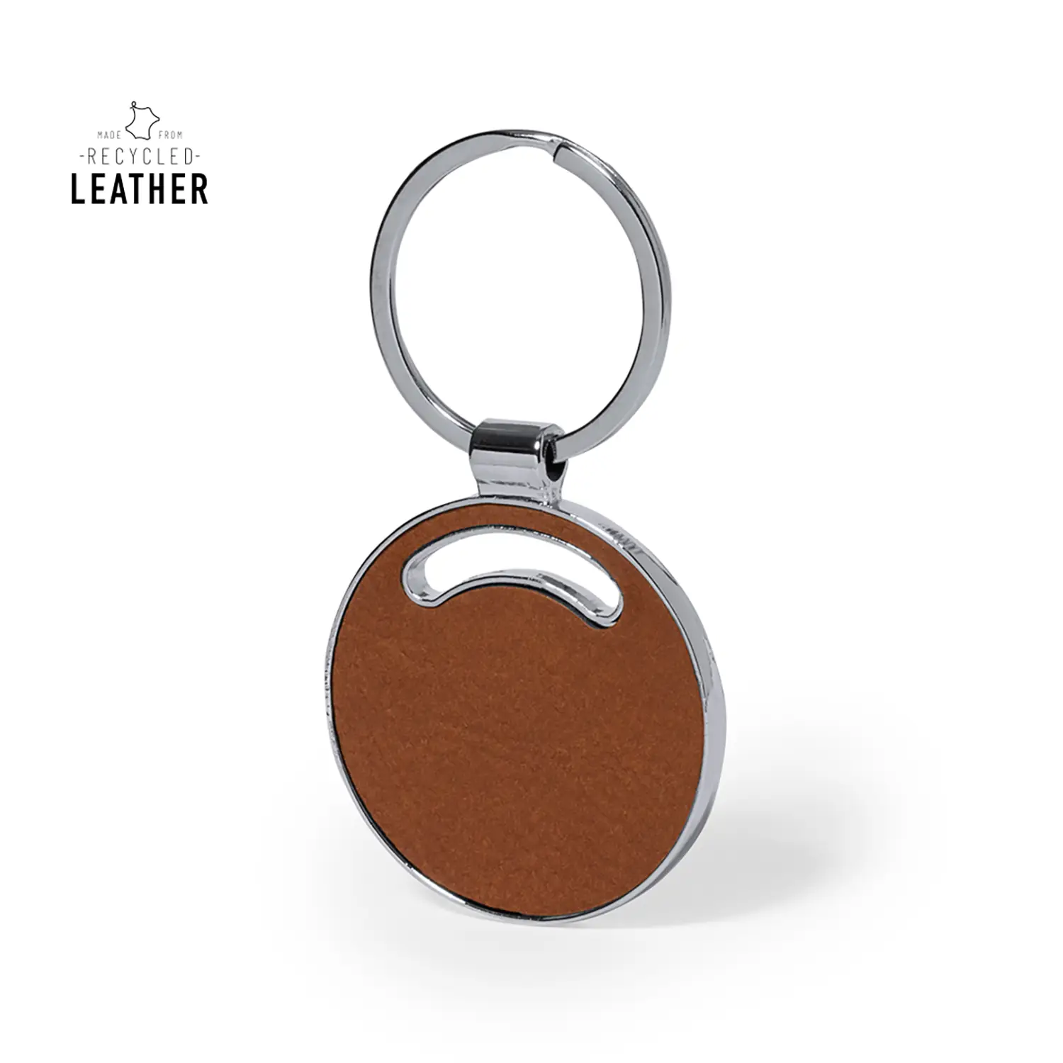 Schlüsselanhänger aus recyceltem Leder – Metall | Robust | Minimalistisch