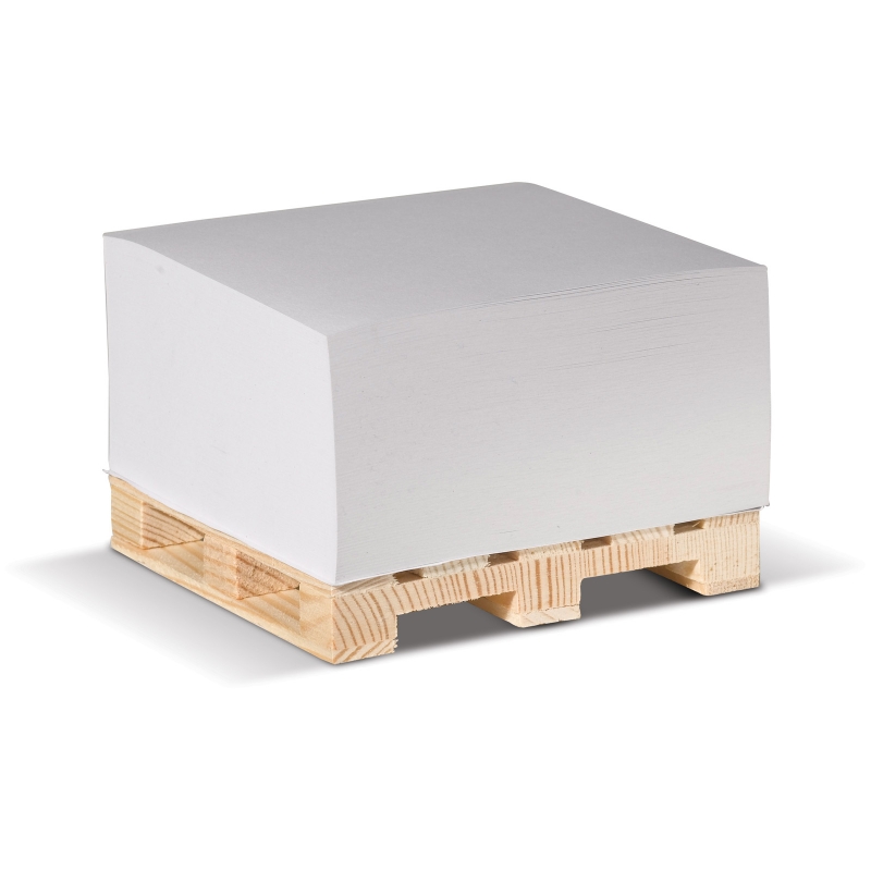 Cube de papier | Papier blanc | Palette en bois | Fabriqué en Europe