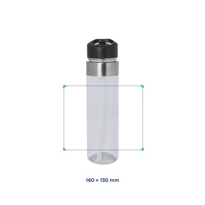 Trinkflasche Sofia - 650 ml | Trinkdeckel | Transparent