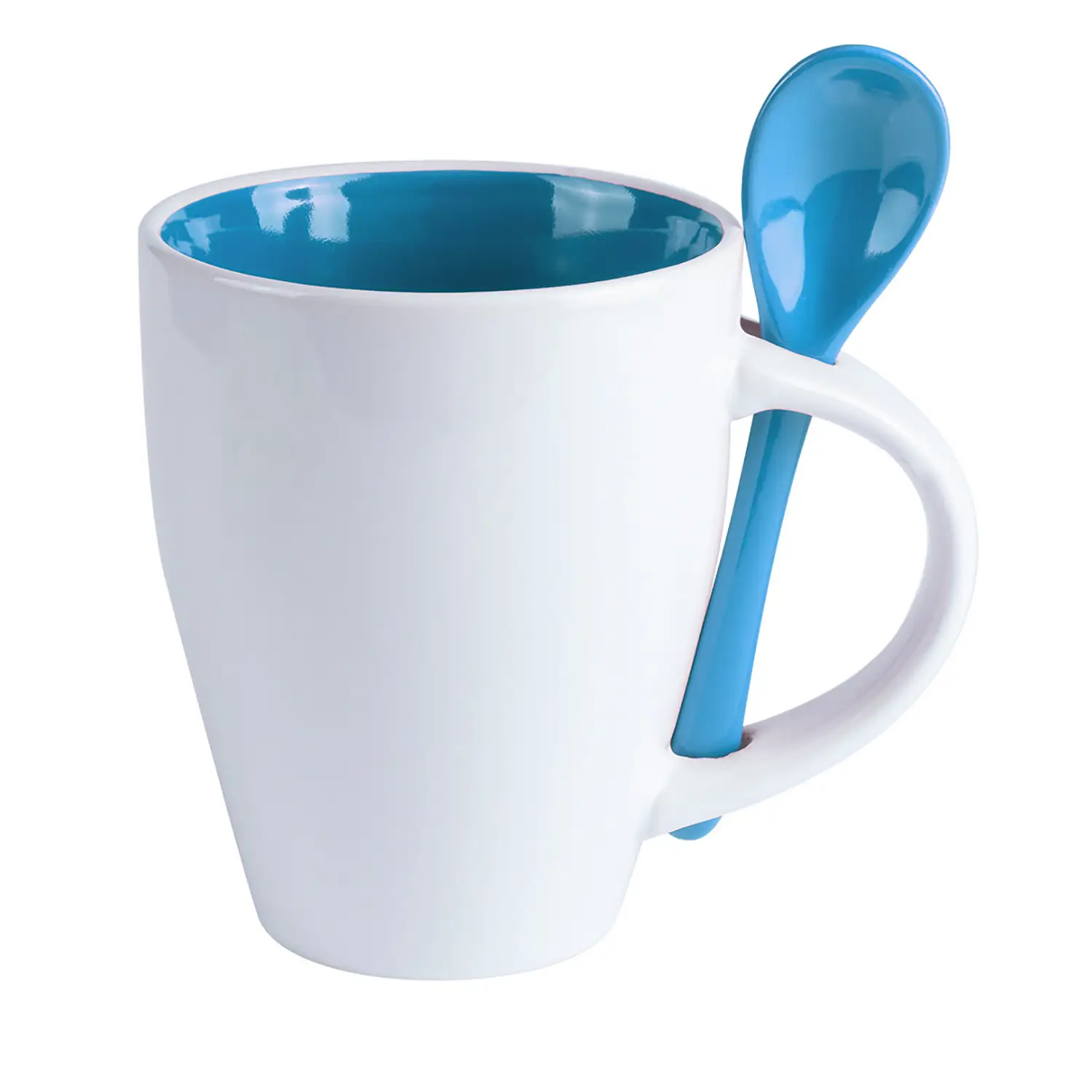 Mug céramique 350 ml – Extérieur coloré | Intérieur blanc | Droit | Classique