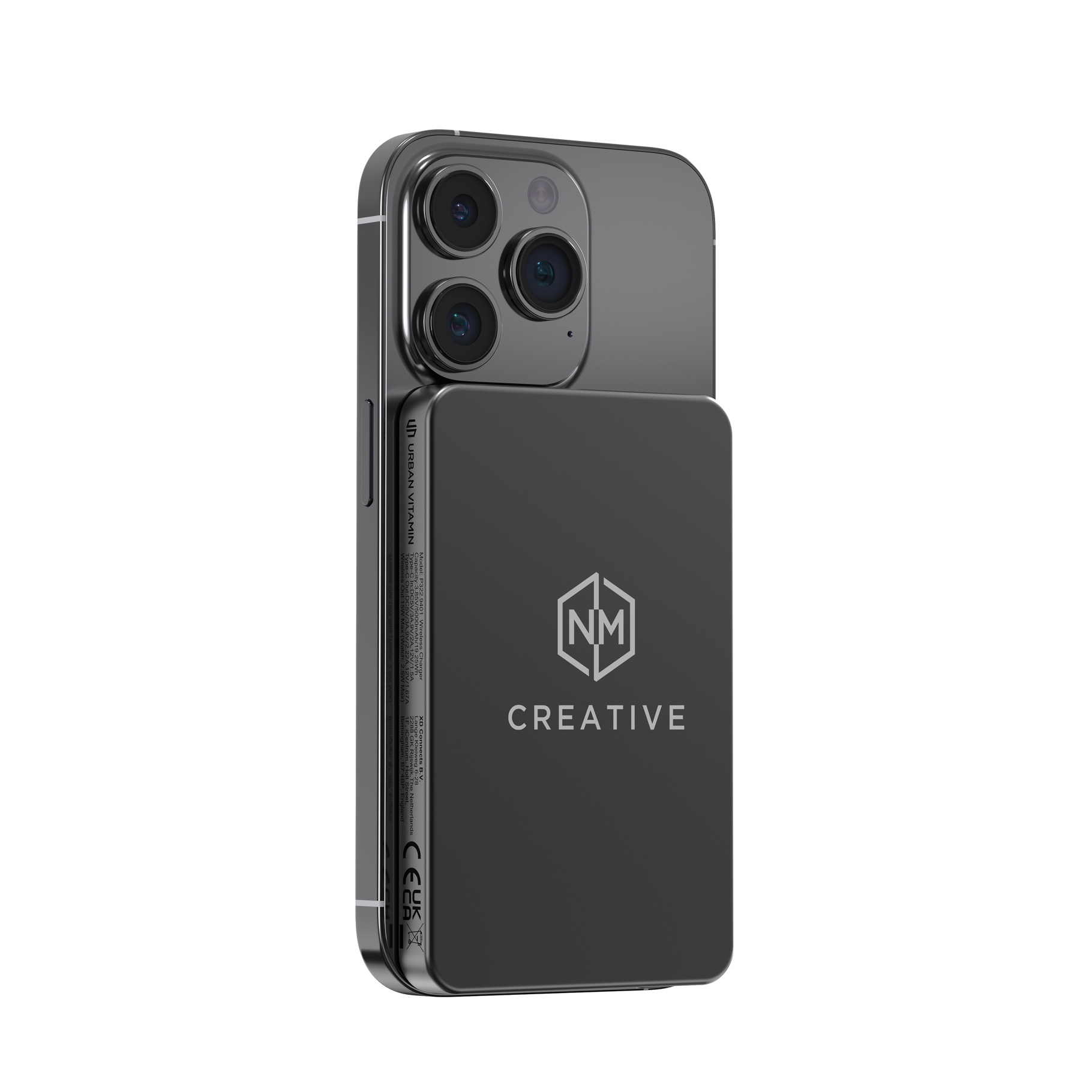 Power Bank – 5000 mAh | Ricarica magnetica wireless 15 W | USB-C PD 20 W | Alluminio riciclato RCS