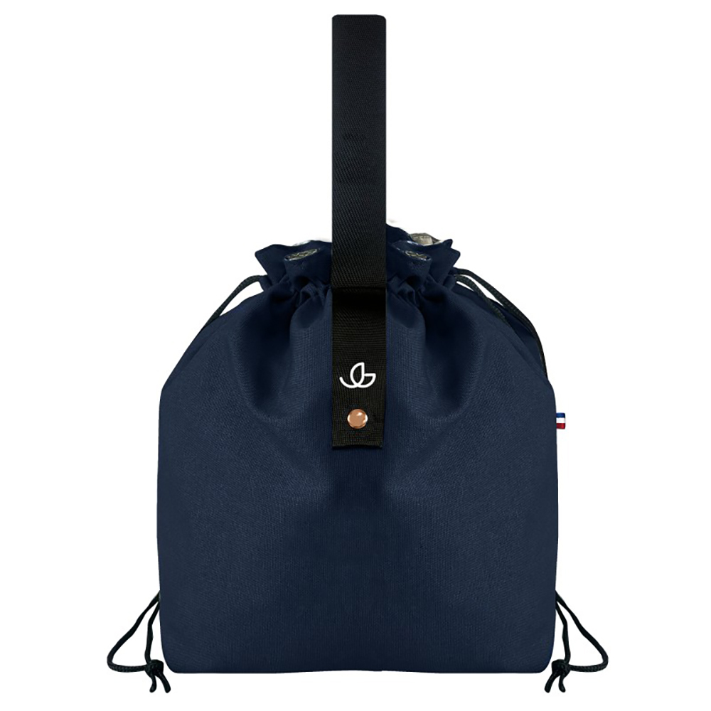 Pochette déjeuner Goodjour - 220 gr/m2 | Fabriquée en France | Coton recyclé | Fermeture cordon