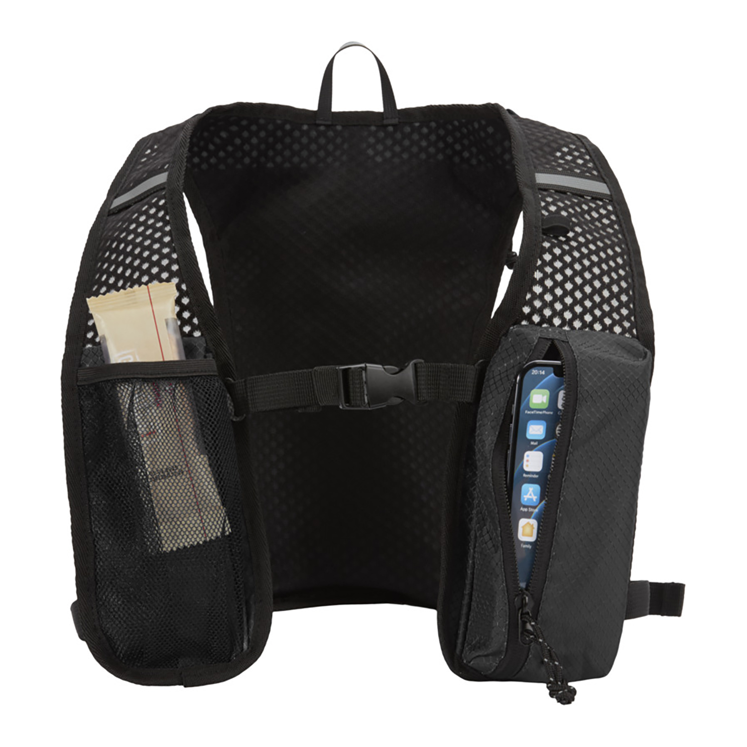 Gilet de course déperlant – 5 L | Éléments réfléchissants | Poches bouteilles | Léger