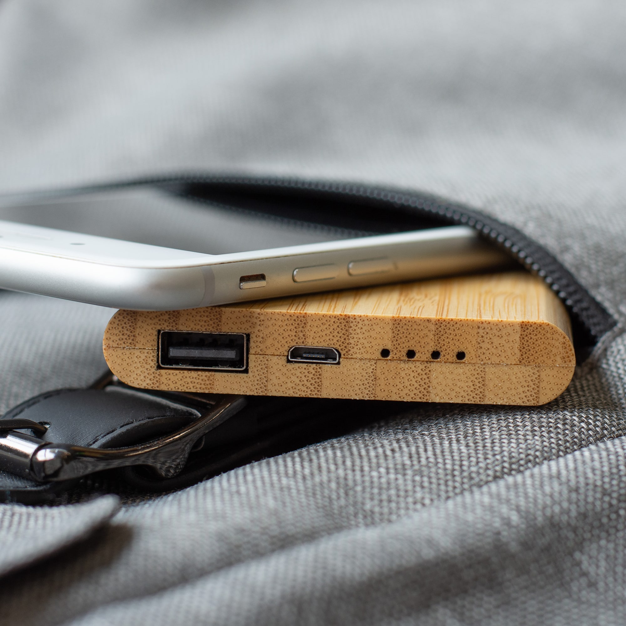 Powerbank Rio | 4000 mAh | Bambus | Micro-USB-Stecker