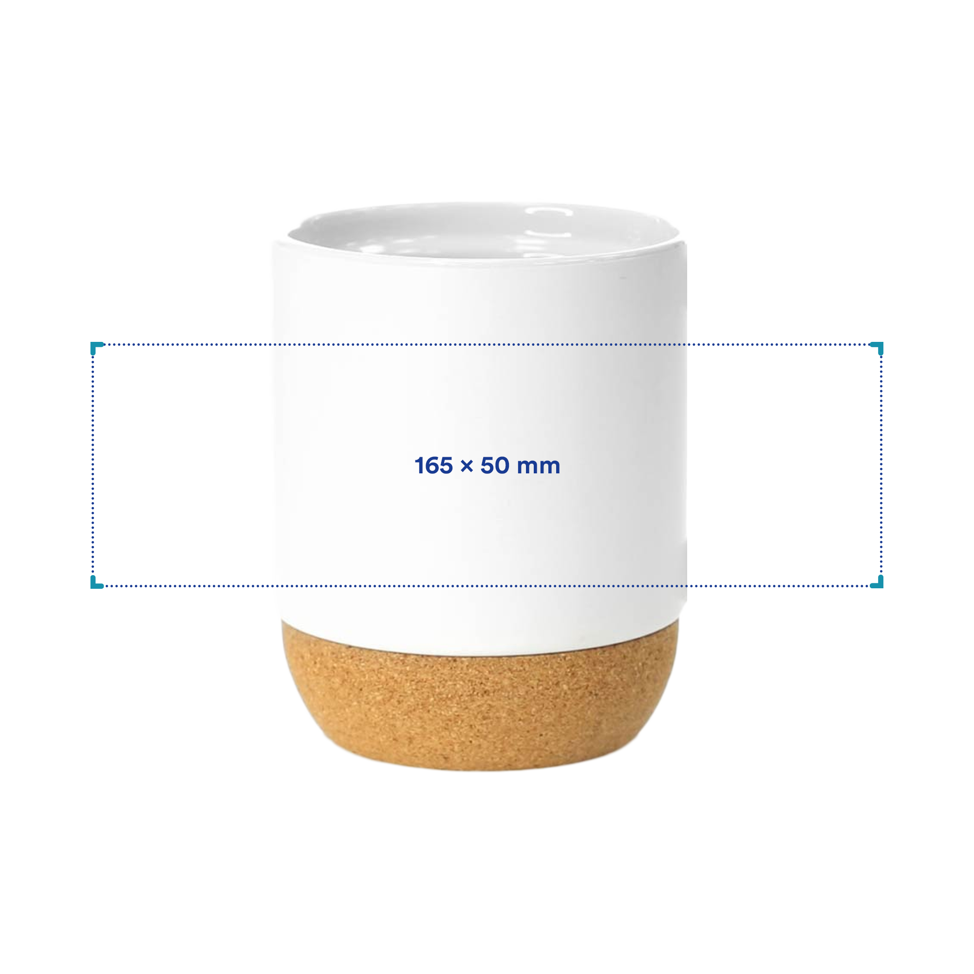 Tazza in sughero - 420 ml | Ceramica | Sughero naturale | Stampa a 1 colore