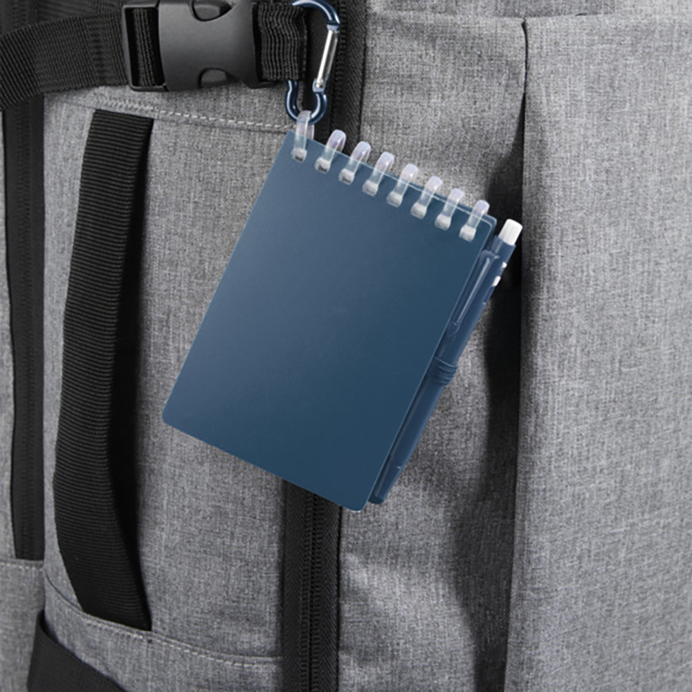 Wasserfestes mini-notizbuchset – Steinpapier | Mit stift | Stiftschlaufe | Clipring