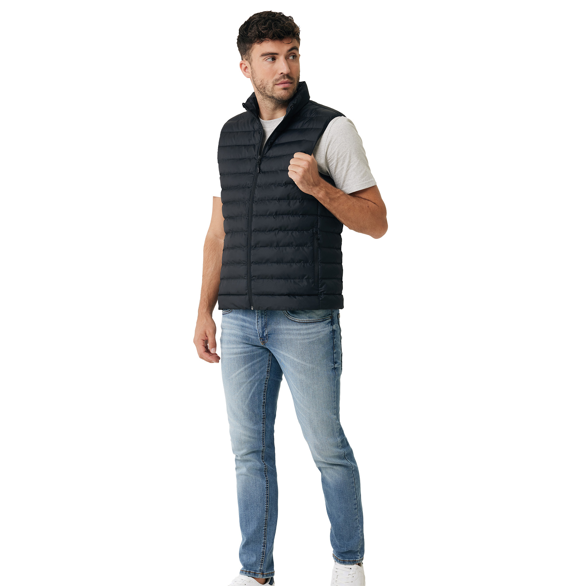 Iqoniq Meru Bodywarmer - Herren | Recyceltes Polyester | Reißverschluss-Zipper
