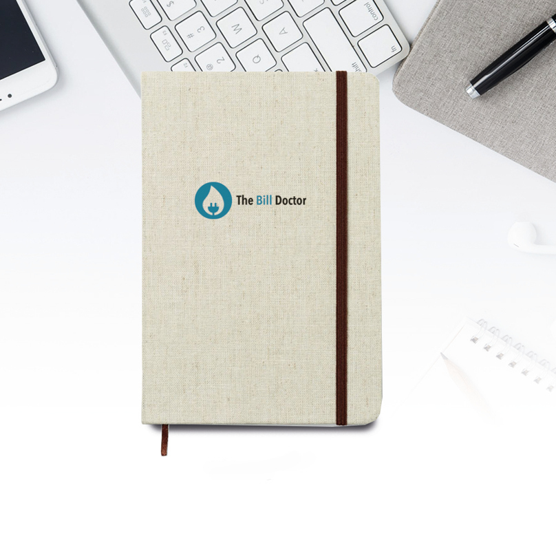 Carnet - A5 | Couverture en toile | 96 feuilles