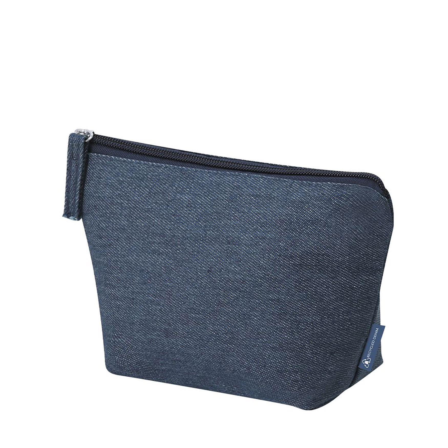 Beauty case – Denim riciclato | Zip | Compatto
