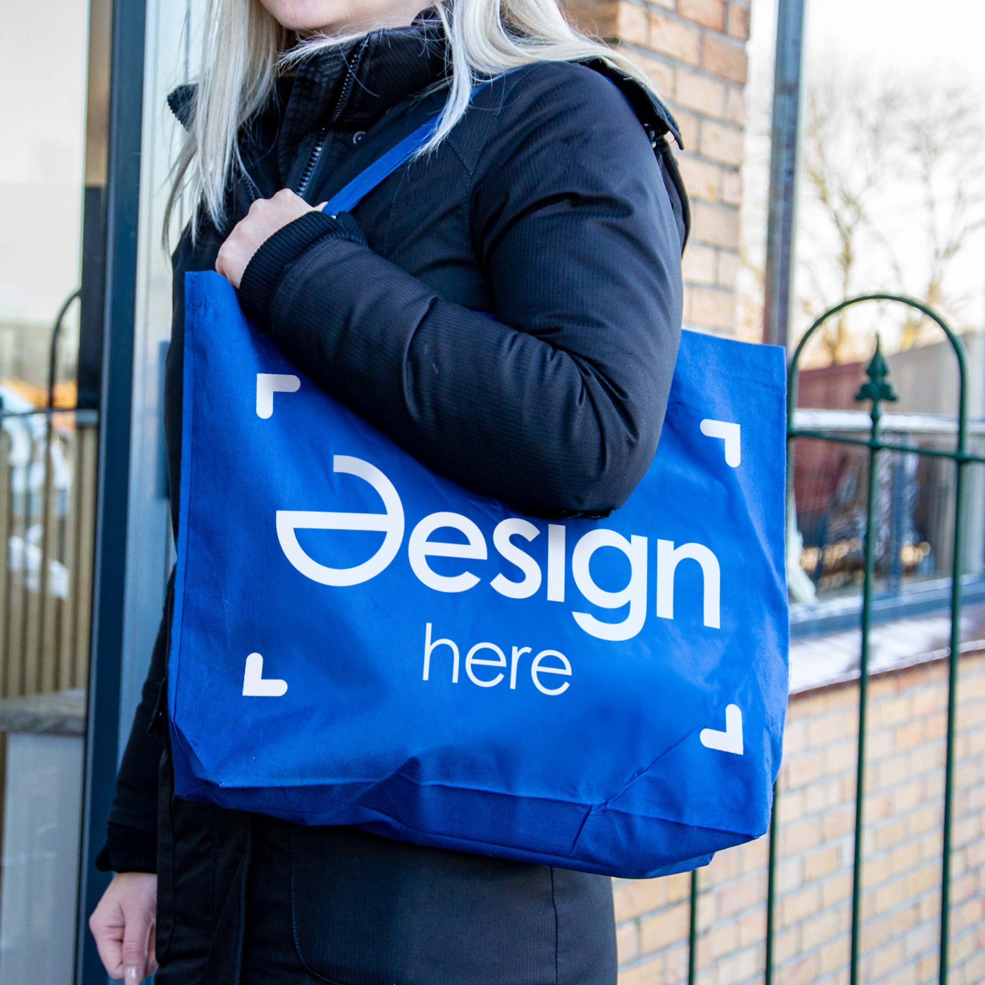 Katoenen shopper Dik - Gekleurd | 155 g/m² | Korte hengsels | Tot 4 kleuren bedrukking