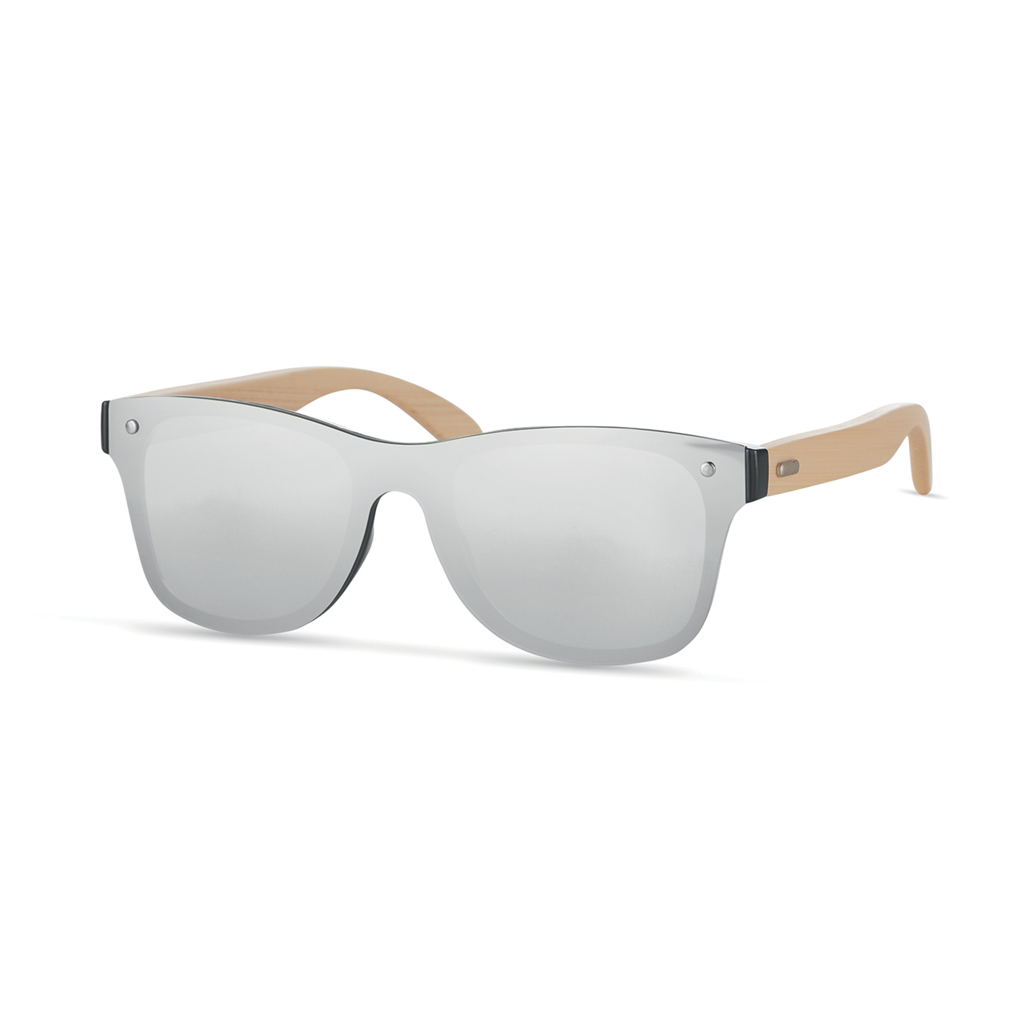 Öko-Sonnenbrille | UV400 | Farbige verspiegelte Gläser | Bambusrahmen