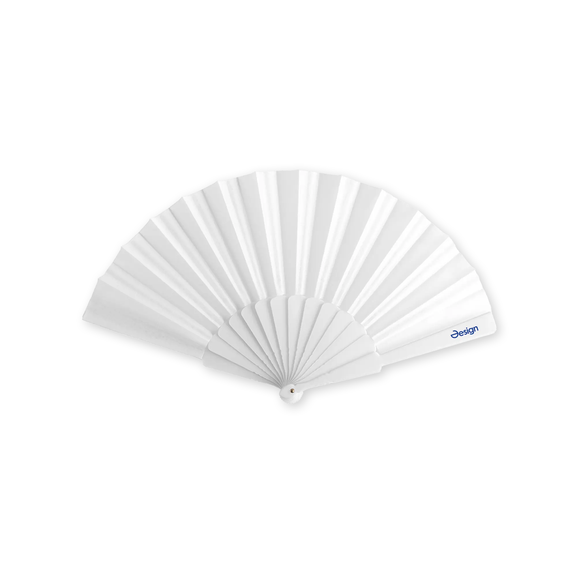 Éventail - Manche en plastique | Blanc | Grande zone d’impression