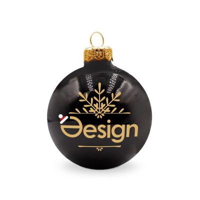 Boule de Noël – 66 mm | Finition brillante | Attache dorée | Impression 1 à 4 couleurs