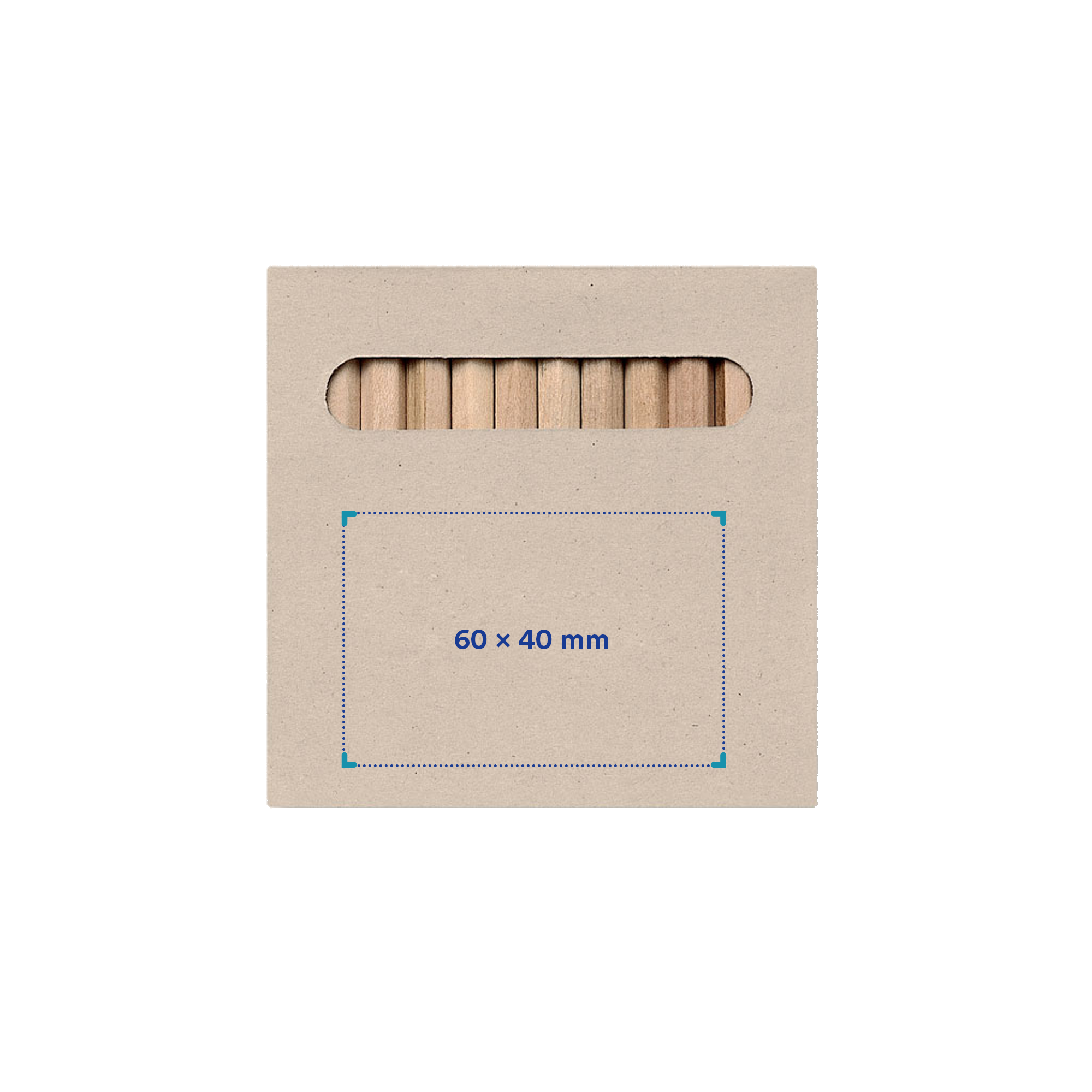 Set de crayons | Bois | 12 pièces | Dans une boîte en carton