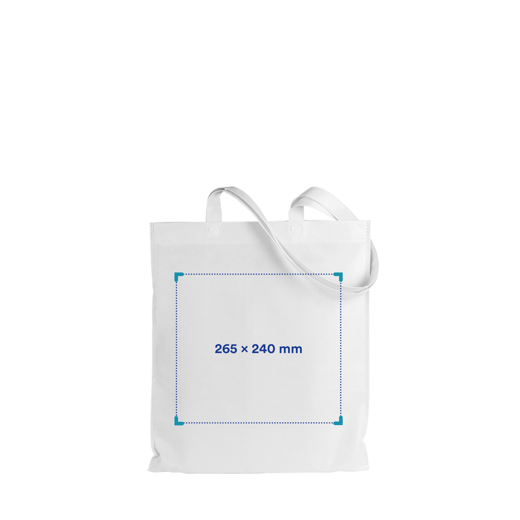 Sac fourre-tout coloré | 80 g/m² non-tissé | Longues anses | Impression une couleur