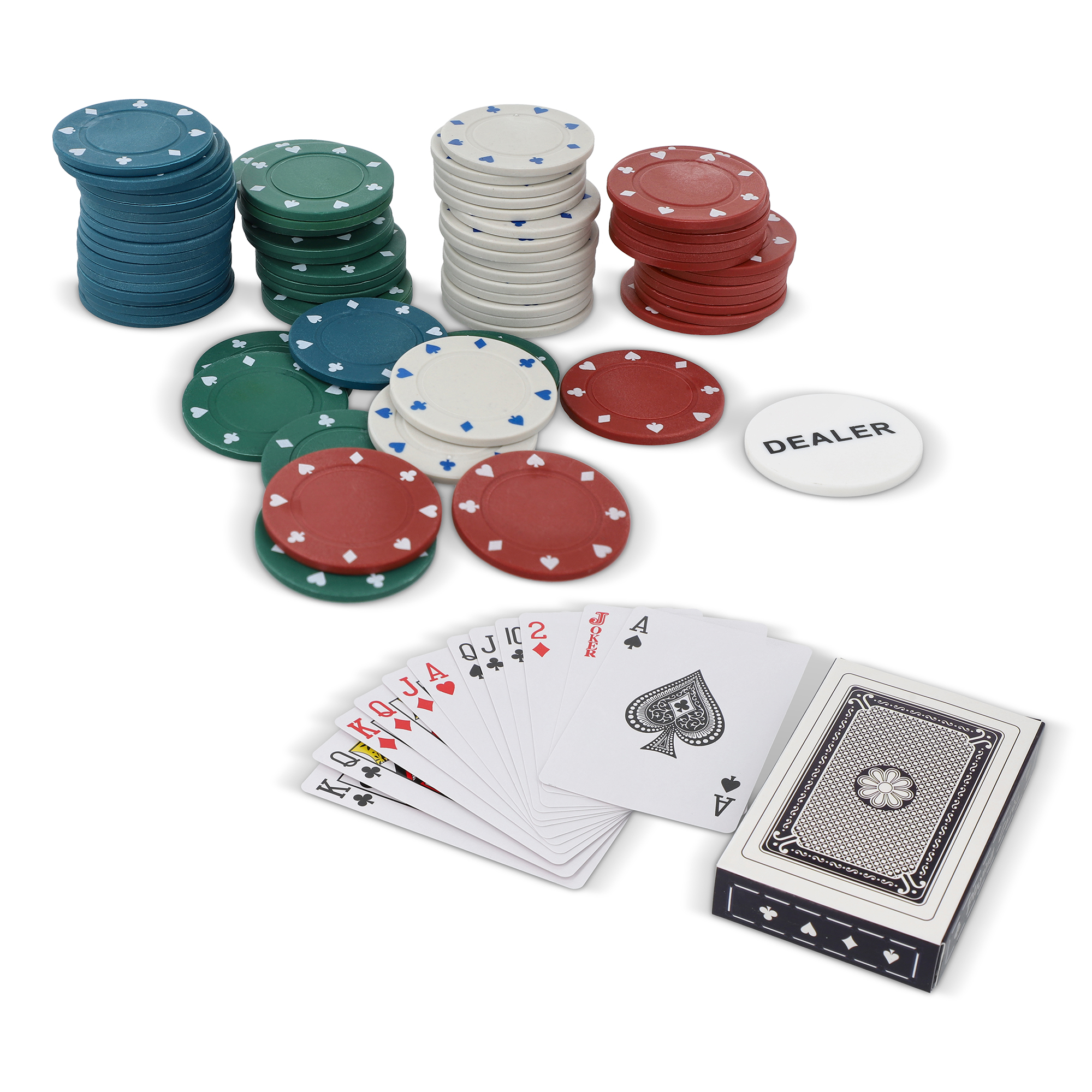 Poker-Set – 2-in-1-Box | Mit Karten | 100 Chips | Hochwertige Ausführung