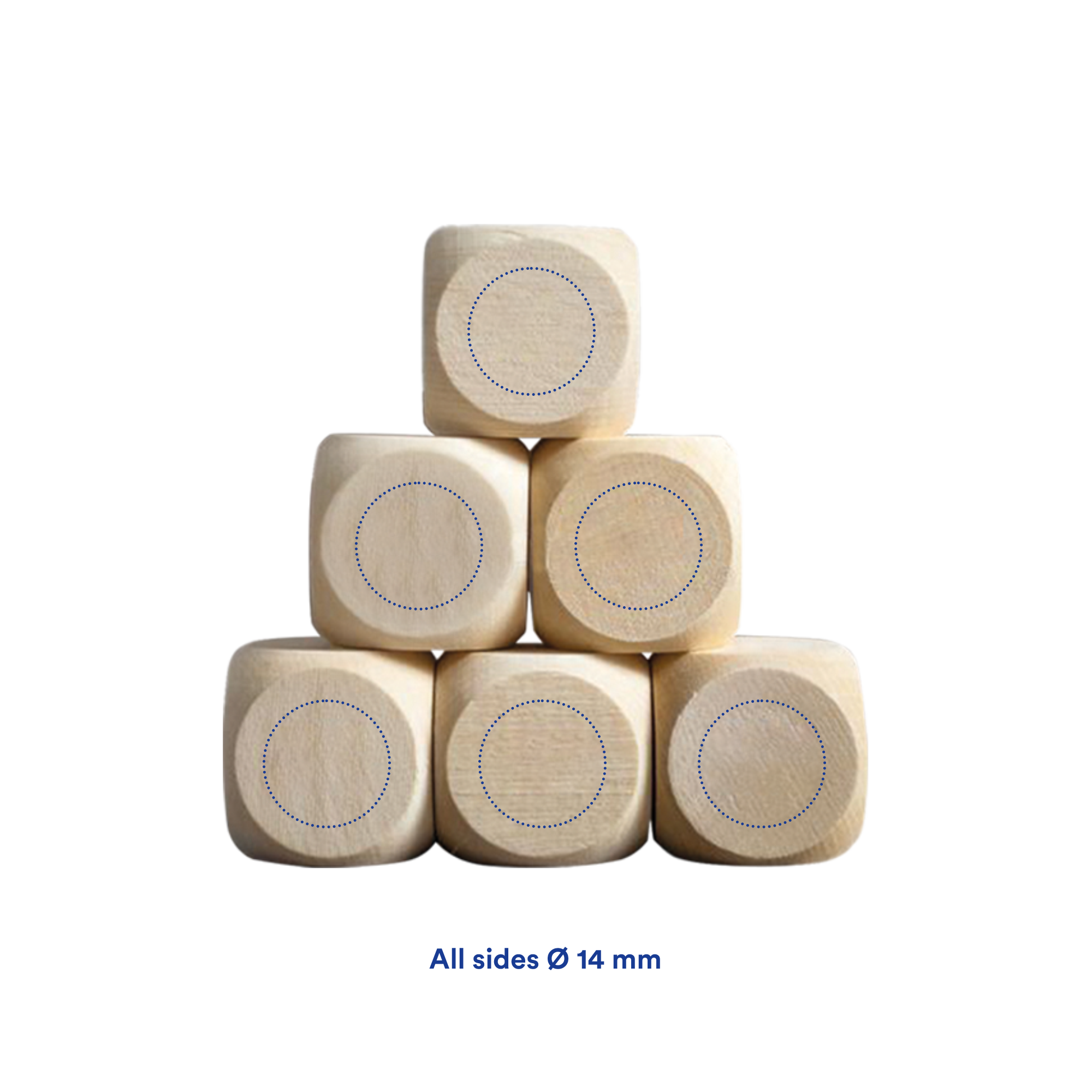 Dé - 16 mm | Bois | Design sur toutes les faces