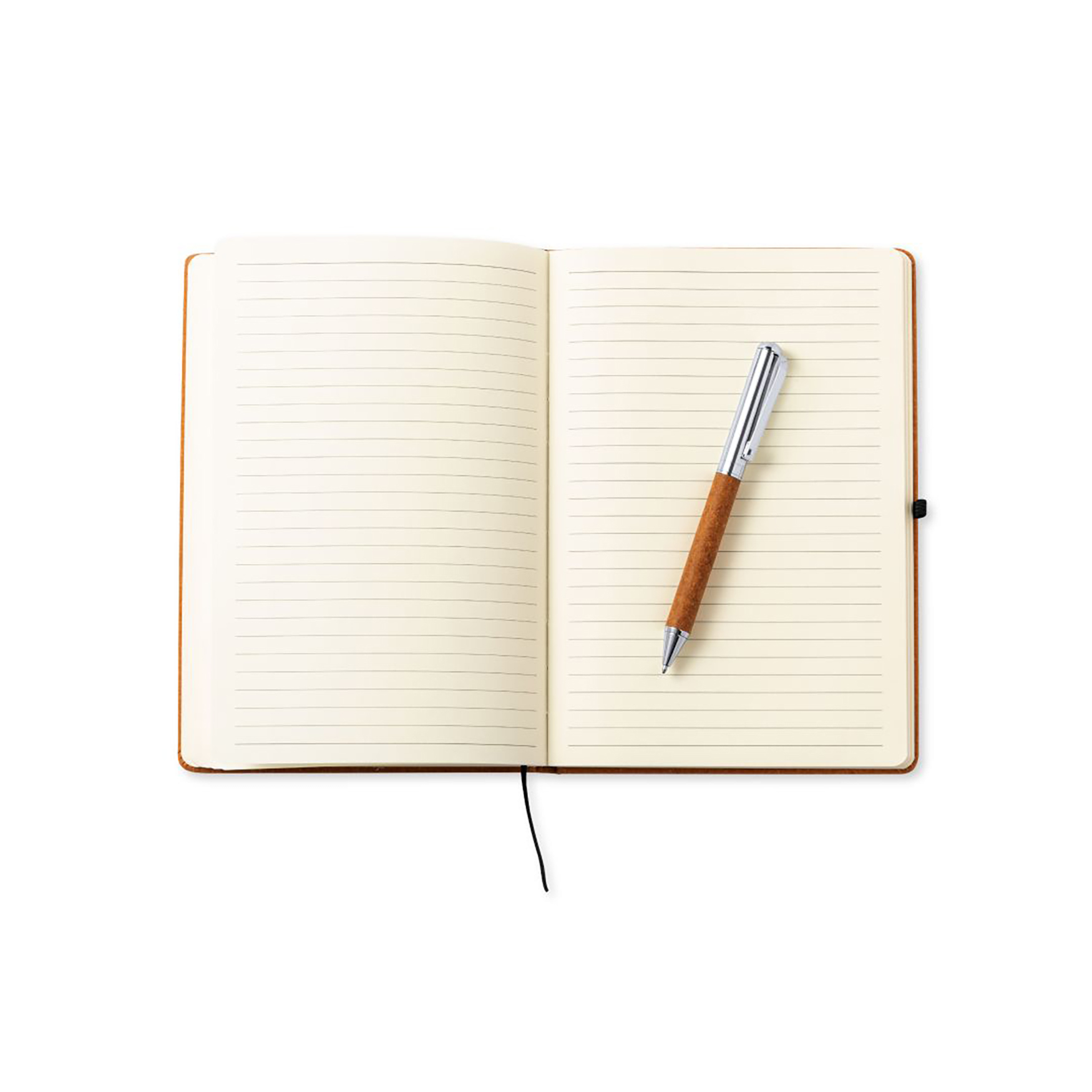 Set carnet - Cuir recyclé | 100 feuilles | Stylo métal