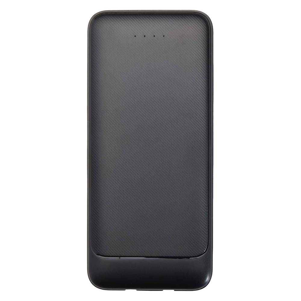 Powerbank aus Recyclingkunststoff – 10.000 mAh | 10W Ausgang | 2 Kabel | LED-Anzeige