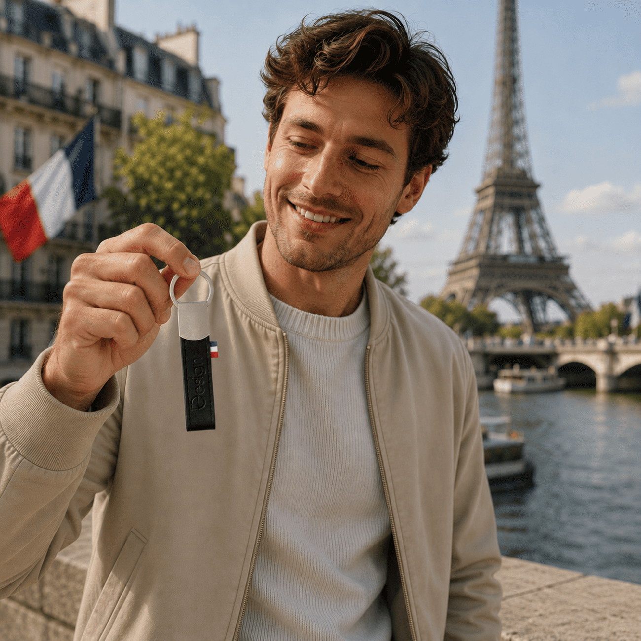 Goodjour Portachiavi – PU riciclato | Prodotto in Francia | Origine France Garantie