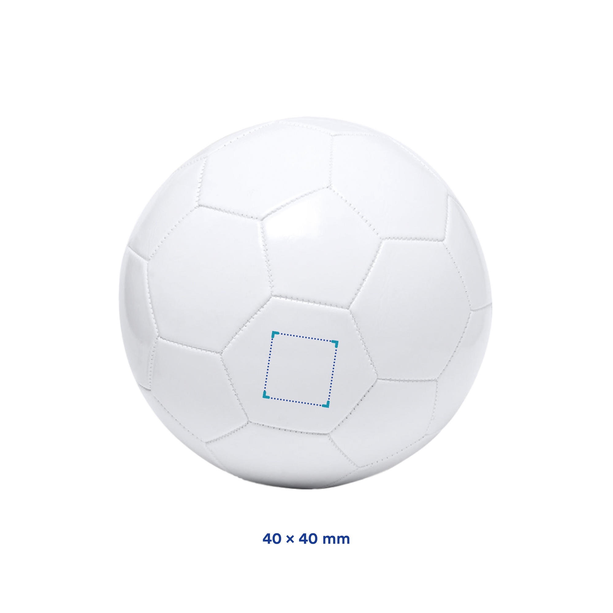 Ballon de football | Cuir PU | Taille 5 | Impression 1 couleur